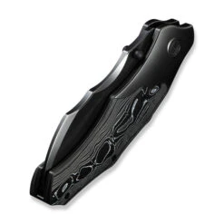 WE Orc Boss Folding Knife Polished Gray Titanium/Aluminum Foil Carbon Fiber Handle 20CV Plain Edge Polished Gray Finish WEWE24042-3 -We Knife Clipping Path Orc Boss WE24042 3 6 10177.1751899179