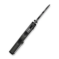 WE Orc Boss Folding Knife Polished Gray Titanium/Aluminum Foil Carbon Fiber Handle 20CV Plain Edge Polished Gray Finish WEWE24042-3 -We Knife Clipping Path Orc Boss WE24042 3 7 54851.1751899177