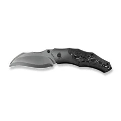 WE Orc Boss Folding Knife Polished Gray Titanium/Aluminum Foil Carbon Fiber Handle 20CV Plain Edge Polished Gray Finish WEWE24042-3 -We Knife Clipping Path Orc Boss WE24042 3 8 62009.1751899179