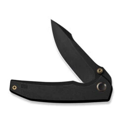 (Pre-Order Ships 9/25) WE Ryson Folding Knife Black Titanium Handle M390 Plain Edge Black Stonewash Finish WE24086-1 -We Knife Clipping Path Ryson WE24086 1 3 88880.1756857013