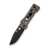 WE Tyro Folding Knife Bronze Titanium Handle 20CV Plain Edge Black Stonewash Finish WE24001-3 -We Knife Clipping Path Tyro WE24001 3 2 20636.1730126790