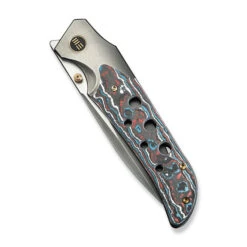 WE Guthrie Folding Knife Gray Titanium/Nebula Fat Carbon Fiber Handle 20CV Plain Edge Polished Gray/Satin Flat Finish WE23072B-3 -We Knife Clipping Path WE Guthrie WE23072B 3 4 58764.1724629042