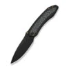WE Winsome Folding Knife Black Titanium/Gray G10 Rose Carbon Fiber Handle M390 Plain Black Blade WE23092-1