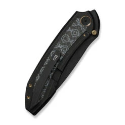 WE Winsome Folding Knife Black Titanium/Gray G10 Rose Carbon Fiber Handle M390 Plain Black Blade WE23092-1 -We Knife Clipping Path Winsome WE23092 1 5 23695.1741702470