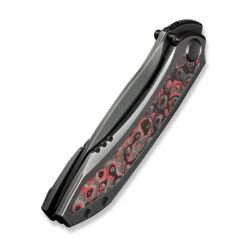 WE Winsome Folding Knife Polished Gray Titanium/Lava Flow Carbon Fiber Handle M390 Plain Edge WE23092-4 -We Knife Clipping Path Winsome WE23092 4 6 18567.1741294489