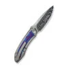 WE Winsome Folding Knife Polished Beadblast Titanium/Timascus Handle Damasteel Plain Edge WE23092-DS1 -We Knife Clipping Path Winsome WE23092 DS1 2 38852.1741295314
