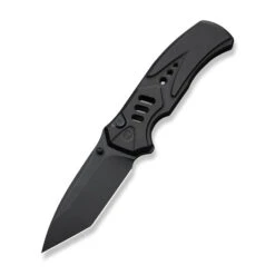 WE Zentron Folding Knife Black Titanium Handle M390 Plain Edge Black Stonewash Finish WE24094-1