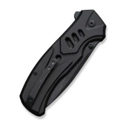 WE Zentron Folding Knife Black Titanium Handle M390 Plain Edge Black Stonewash Finish WE24094-1 -We Knife Clipping Path Zentron WE24094 1 5 50233.1754488632