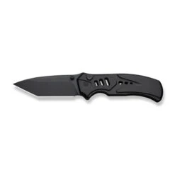 WE Zentron Folding Knife Black Titanium Handle M390 Plain Edge Black Stonewash Finish WE24094-1 -We Knife Clipping Path Zentron WE24094 1 8 35086.1754488632