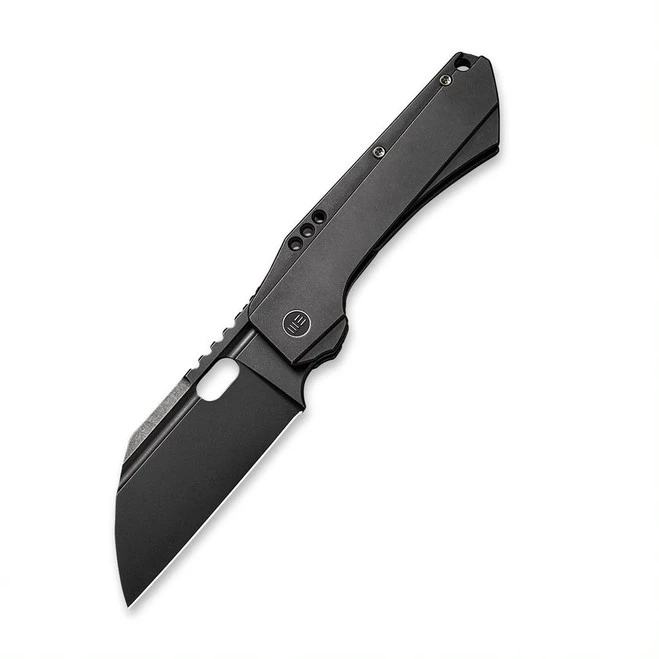 WE Roxi 3 Folding Knife Black Titanium Handle S35VN Plain Edge Black Stonewash Finish WE19072-2 3 WE Roxi 3 Folding Knife Black Titanium Handle S35VN Plain Edge Black Stonewash Finish WE19072-2