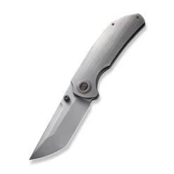 WE Thug XL Folding Knife Gray Titanium Handle 20CV Tanto Plain Edge WE20028D-1