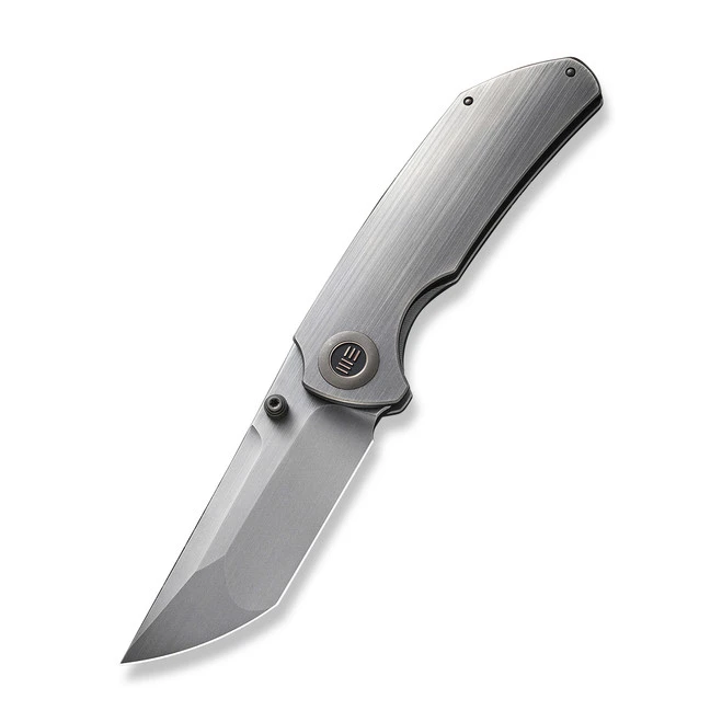 WE Thug XL Folding Knife Gray Titanium Handle 20CV Tanto Plain Edge WE20028D-1 3 WE Thug XL Folding Knife Gray Titanium Handle 20CV Tanto Plain Edge WE20028D-1