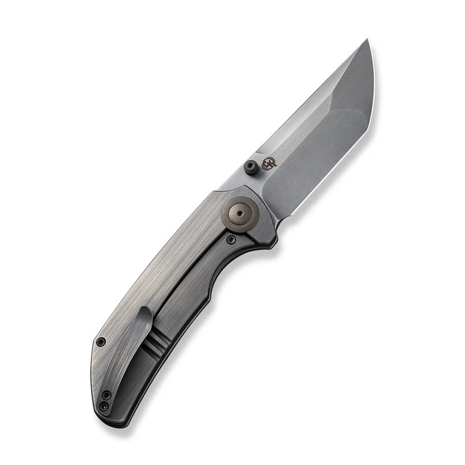 WE Thug XL Folding Knife Gray Titanium Handle 20CV Tanto Plain Edge WE20028D-1 4 WE Thug XL Folding Knife Gray Titanium Handle 20CV Tanto Plain Edge WE20028D-1 - Image 2