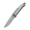 Discontinued WE Smooth Sentinel Folding Knife Gray/Natural Titanium G10 Inlay Handle 20CV Plain Edge Gray Stonewash Finish WE20043-2 -We Knife WE20043 2 Smooth Sentinel 1 85504.1635972680