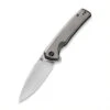 Discontinued WE Subjugator Folding Knife Gray Titanium Handle 20CV Plain Edge Satin Finish WE21014C-1 -We Knife WE21014C 1 Subjugator 1 28837.1643249940