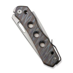 WE Vision R Folding Knife Tiger Stripe Flamed Titanium Handle 20CV Reverse Tanto Plain Edge Silver Bead Blast Finish WE21031-6 13 WE Vision R Folding Knife Tiger Stripe Flamed Titanium Handle 20CV Reverse Tanto Plain Edge Silver Bead Blast Finish WE21031-6 -We Knife WE21031 6 Vision R 4 45516.1676586590