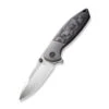 WE Nitro Mini Folding Knife Gray Titanium/Marble Carbon Fiber Inlay Handle 20CV Drop Point Plain Edge Hand Rubbed Satin Finish WE22015-1 -We Knife WE22015 1 Nitro Mini 1 72872.1669659304