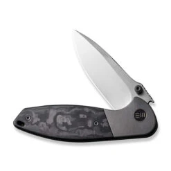 WE Nitro Mini Folding Knife Gray Titanium/Marble Carbon Fiber Inlay Handle 20CV Drop Point Plain Edge Hand Rubbed Satin Finish WE22015-1 12 WE Nitro Mini Folding Knife Gray Titanium/Marble Carbon Fiber Inlay Handle 20CV Drop Point Plain Edge Hand Rubbed Satin Finish WE22015-1 -We Knife WE22015 1 Nitro Mini 3 84546.1669659305