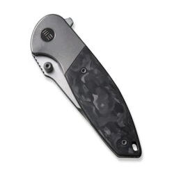 WE Nitro Mini Folding Knife Gray Titanium/Marble Carbon Fiber Inlay Handle 20CV Drop Point Plain Edge Hand Rubbed Satin Finish WE22015-1 13 WE Nitro Mini Folding Knife Gray Titanium/Marble Carbon Fiber Inlay Handle 20CV Drop Point Plain Edge Hand Rubbed Satin Finish WE22015-1 -We Knife WE22015 1 Nitro Mini 4 23185.1669659305