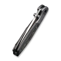 WE Nitro Mini Folding Knife Gray Titanium/Black Linen Micarta Handle 20CV Drop Point Hand Rubbed Satin Finish WE22015-3 -We Knife WE22015 3 Nitro Mini 6 24339.1669663647