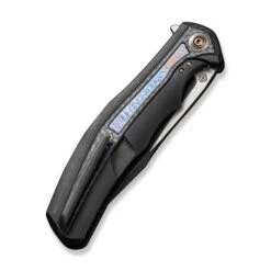 WE Zonda Folding Knife Titanium/Twill Carbon Fiber/Flamed Titanium Inlay Handle 20CV Clip Point Plain Edge Black Stonewash/Satin Flat Finish WE22016-1 14 WE Zonda Folding Knife Titanium/Twill Carbon Fiber/Flamed Titanium Inlay Handle 20CV Clip Point Plain Edge Black Stonewash/Satin Flat Finish WE22016-1 -We Knife WE22016 1 Zonda 5 75723.1691422228
