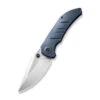 WE Riff-Raff Folding Knife Blue Titanium Handle 20CV Clip Point Plain Edge Hand Rubbed Satin Finish WE22020B-2 -We Knife WE22020B 2 Riff Raff 1 35602.1684866813