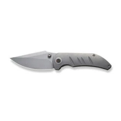 WE Riff-Raff Folding Knife Gray Titanium Handle 20CV Clip Point Plain Edge Gray Stonewash Finish WE22020B-3 -We Knife WE22020B 3 Riff Raff 8 38479.1684870942