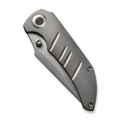 WE Riff-Raff Folding Knife Polished Bead Blast Titanium Handle 20CV Clip Point Plain Edge Polished Bead Blast Finish WE22020B-4 -We Knife WE22020B 4 Riff Raff 4 52073.1684874029
