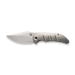 WE Riff-Raff Folding Knife Polished Bead Blast Titanium Handle 20CV Clip Point Plain Edge Polished Bead Blast Finish WE22020B-4 -We Knife WE22020B 4 Riff Raff 8 63168.1684874028