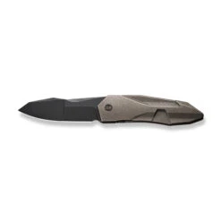 WE Solid Folding Knife Polished Bronze Titanium Handle 20CV Plain Edge Black Stonewash Finish WE22028-3 -We Knife WE22028 3 Solid 8 01553.1692628275