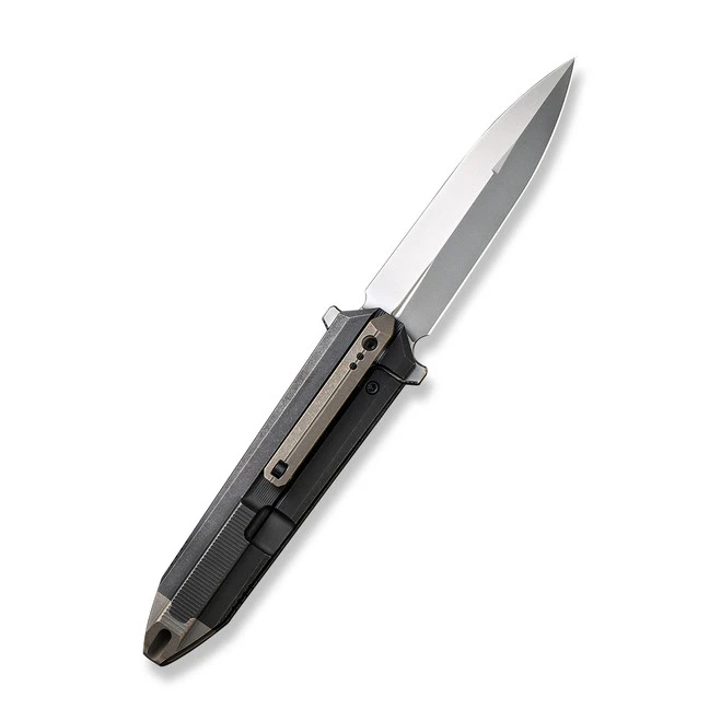 WE Diatomic Folding Knife Black Titanium Handle 20CV Dagger Plain Edge Bead Blast Finish WE22032-3 4 WE Diatomic Folding Knife Black Titanium Handle 20CV Dagger Plain Edge Bead Blast Finish WE22032-3 - Image 2