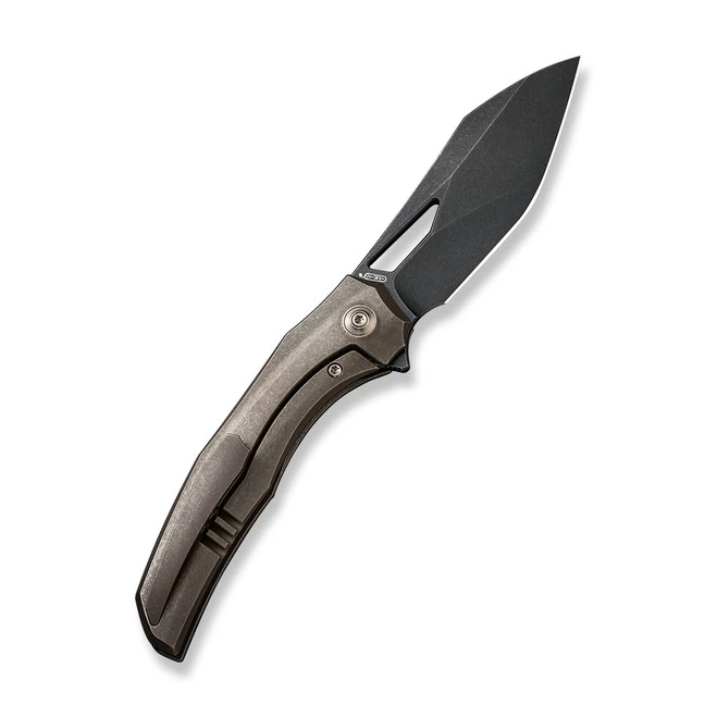 WE Ignio Folding Knife Bronze Titanium Handle 20CV Wharnto Plain Edge Black Stonewash Finish WE22042B-2 4 WE Ignio Folding Knife Bronze Titanium Handle 20CV Wharnto Plain Edge Black Stonewash Finish WE22042B-2 - Image 2