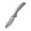 WE Ignio Folding Knife Polished Bead Blast Titanium Handle 20CV Wharnto Plain Edge Silver Bead Blast Finish WE22042B-4 -We Knife WE22042B 4 Ignio 1 66167.1695951784