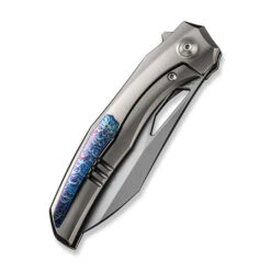 WE Ignio Folding Knife Polished Bead Blast Titanium Handle 20CV Wharnto Plain Edge Silver Bead Blast Finish WE22042B-4 14 WE Ignio Folding Knife Polished Bead Blast Titanium Handle 20CV Wharnto Plain Edge Silver Bead Blast Finish WE22042B-4 -We Knife WE22042B 4 Ignio 5 79047.1695951785