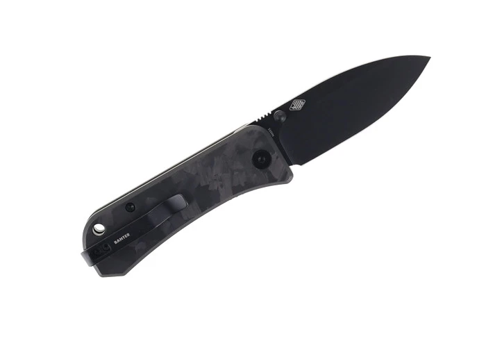 WE Knife Banter Liner Lock Knife Marble Carbon Fiber Handle Black Plain S35VN Blade 2004H 4 WE Knife Banter Liner Lock Knife Marble Carbon Fiber Handle Black Plain S35VN Blade 2004H - Image 2