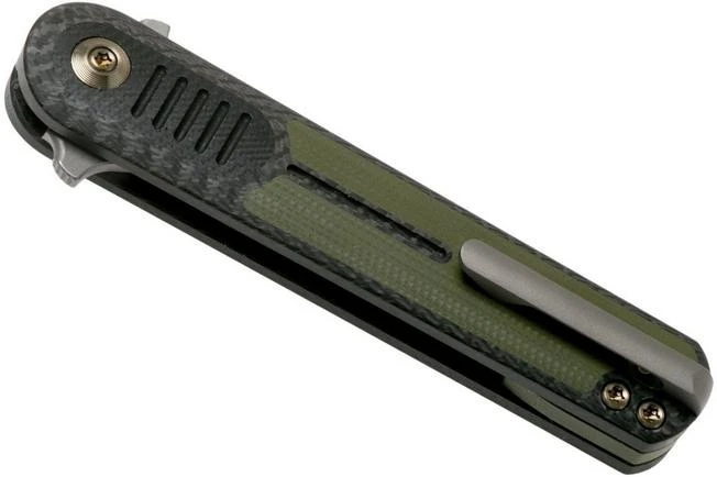 We Knife Angst 2002A Carbon Fibre, Green G10 Pocket Knife, Justin Lundquist Design 6 We Knife Angst 2002A Carbon Fibre, Green G10 Pocket Knife, Justin Lundquist Design - Image 4