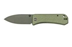 WE Knife Banter 2004J Dark Green Micarta, Black Pocket Knife, Ben Petersen Design