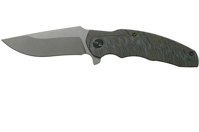 WE Knife Skreech 2014C Tiger Stripe Flamed Pocket Knife, Butch Ball Design 3 WE Knife Skreech 2014C Tiger Stripe Flamed Pocket Knife, Butch Ball Design