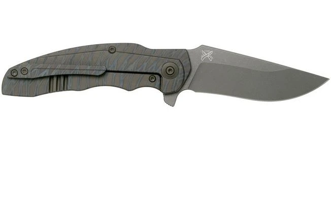 WE Knife Skreech 2014C Tiger Stripe Flamed Pocket Knife, Butch Ball Design 4 WE Knife Skreech 2014C Tiger Stripe Flamed Pocket Knife, Butch Ball Design - Image 2