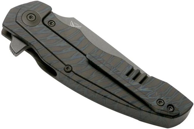 WE Knife Skreech 2014C Tiger Stripe Flamed Pocket Knife, Butch Ball Design 6 WE Knife Skreech 2014C Tiger Stripe Flamed Pocket Knife, Butch Ball Design - Image 4