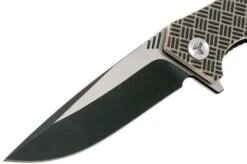 WE Knife 711D Blitz Pocket Knife, Tan-black G10 -We Knife WK711D 03 we knife wk711d 03