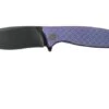 WE Knife Balaenoptera WK712A Pocket Knife, Purple Handle, Black Blade