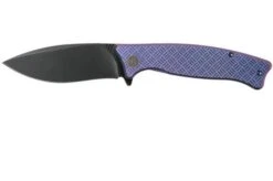 WE Knife Balaenoptera WK712A Pocket Knife, Purple Handle, Black Blade