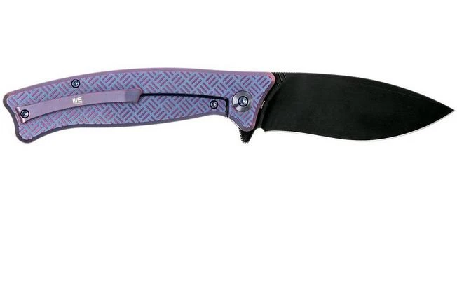 WE Knife Balaenoptera WK712A Pocket Knife, Purple Handle, Black Blade 4 WE Knife Balaenoptera WK712A Pocket Knife, Purple Handle, Black Blade - Image 2