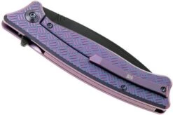 WE Knife Balaenoptera WK712A Pocket Knife, Purple Handle, Black Blade -We Knife WK712A 04 we knife wk712a 04 1