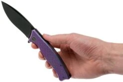 WE Knife Balaenoptera WK712A Pocket Knife, Purple Handle, Black Blade -We Knife WK712A 08 we knife wk712a 08 1