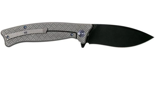 WE Knife Balaenoptera WK712C Pocket Knife, Grey Handle, Black Blade 4 WE Knife Balaenoptera WK712C Pocket Knife, Grey Handle, Black Blade - Image 2