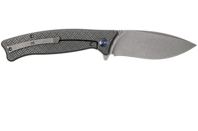 WE Knife Balaenoptera WK712D Pocket Knife, Grey Handle, Stonewashed Blade 4 WE Knife Balaenoptera WK712D Pocket Knife, Grey Handle, Stonewashed Blade - Image 2