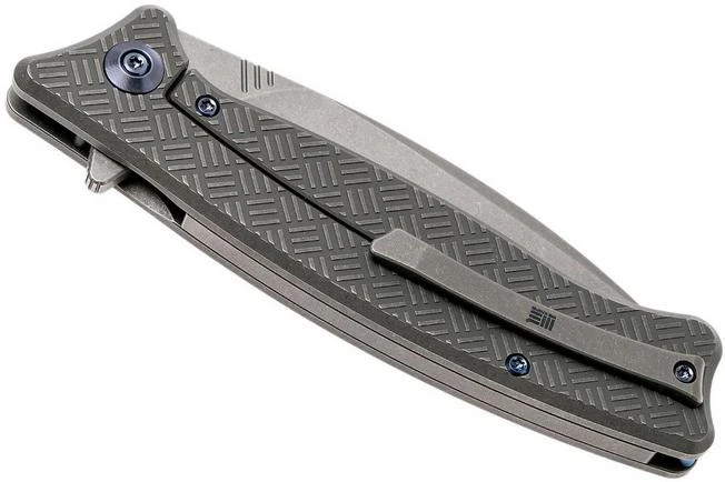 WE Knife Balaenoptera WK712D Pocket Knife, Grey Handle, Stonewashed Blade 6 WE Knife Balaenoptera WK712D Pocket Knife, Grey Handle, Stonewashed Blade - Image 4