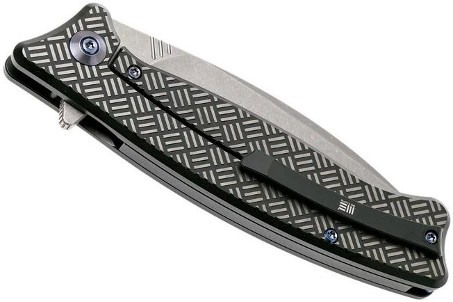 WE Knife Balaenoptera WK712F Pocket Knife, Black Handle, Stonewashed Blade 6 WE Knife Balaenoptera WK712F Pocket Knife, Black Handle, Stonewashed Blade - Image 4